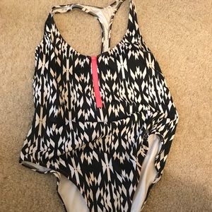 VS one piece swim suit with zipper